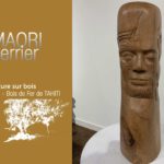 Guerrer Maori est une sculpture fait par Russel YAHIYA sur du Bois de Aito ou bois de fer de TAHITI